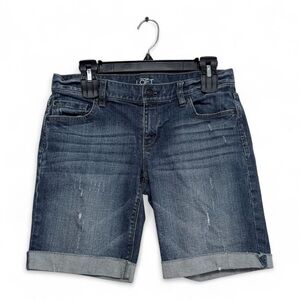 LOFT Denim Distressed Boyfriend Shorts